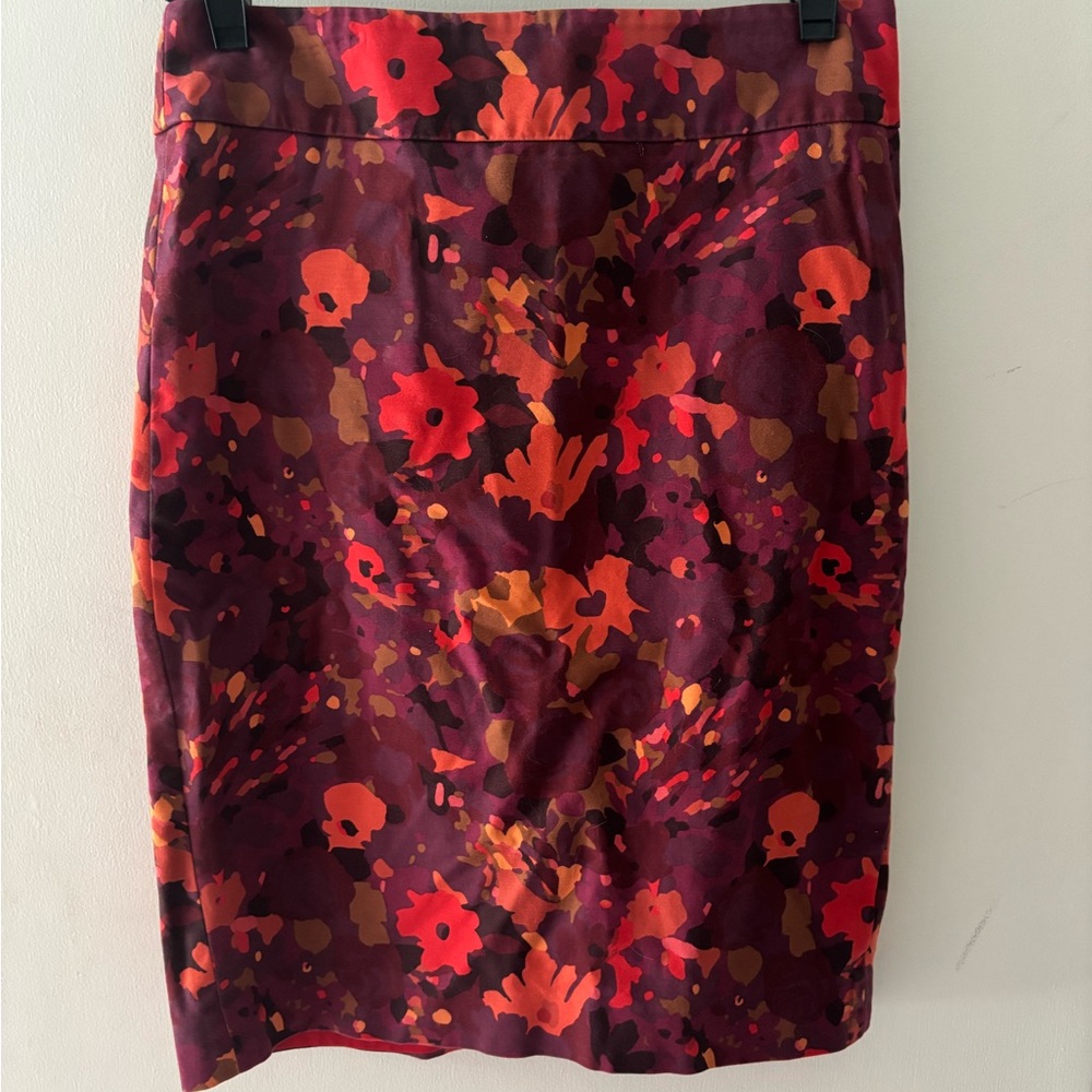 LOFT Red Knee-Length Pencil Skirt for Cocktail
